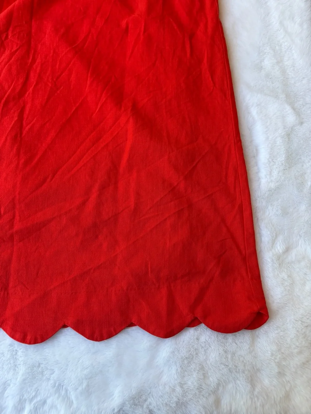 NWT Kate Spade  x Target Red Scallop Hem Mini Dress